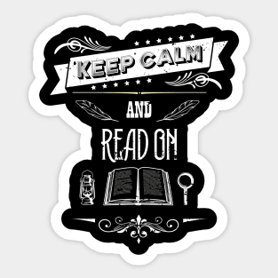 Keep Calm and Read On Vintage RC09 Sticker